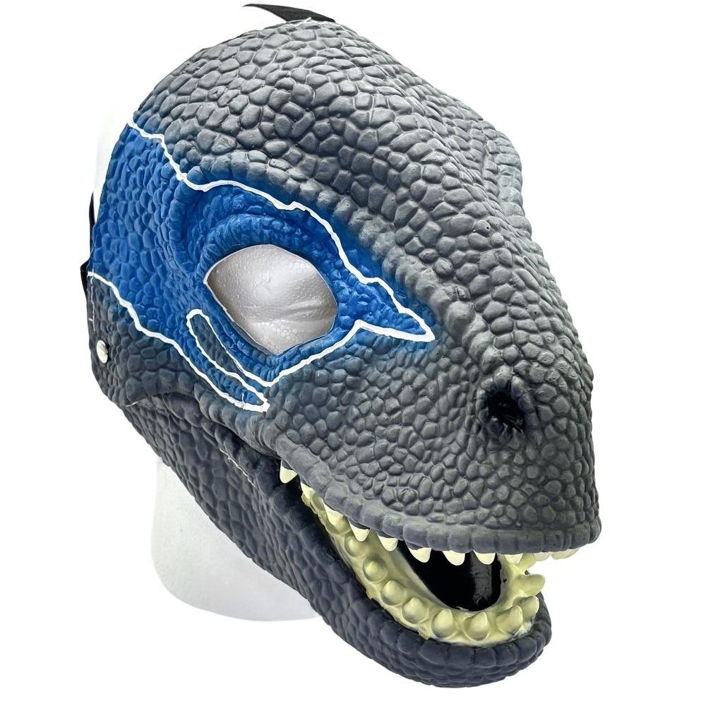 Velociraptor Jurassic World‎ Blue Dinosaur Dino Rubber Halloween Mask Raptor